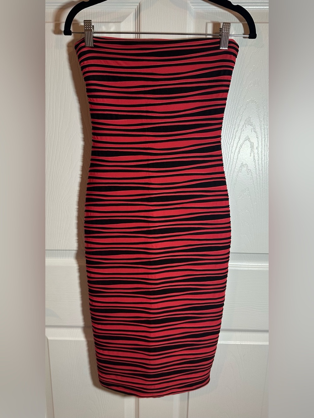 Bebe Strapless BodyCon Midi Dress – XS | Lined, Stretch Fit - Picture 3 of 13